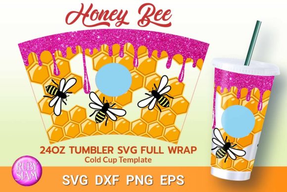 Bee and Honeycomb, Dripping Glitter