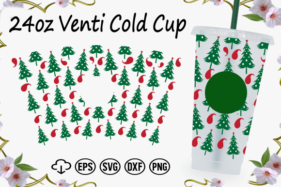 Christmas Tree 24oz Venti Cold Cup