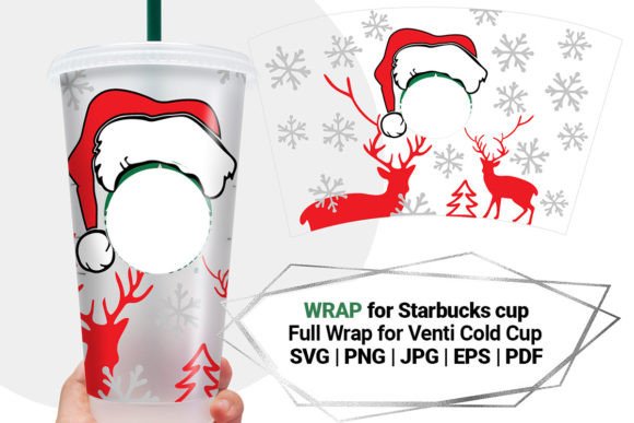 Christmas Wrap for Starbucks Cold Cup 24
