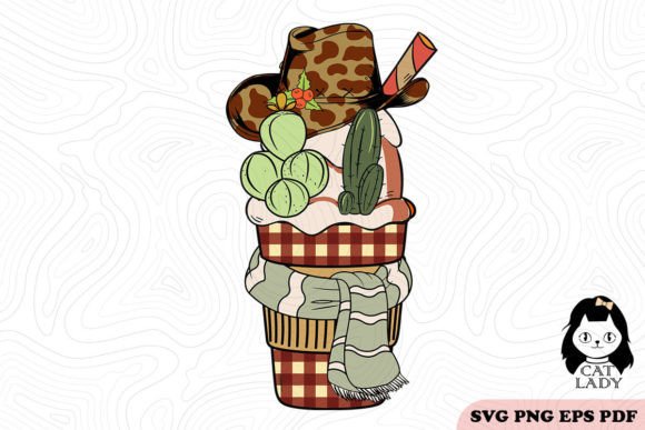 Coffee Cup Christmas for Cowboy SVG PNG