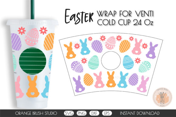 Easter Bunny SVG Wrap for Tumbler Venti