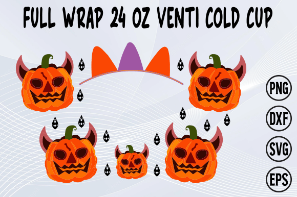 Fall, Pumpkin Venti Cold Cup 24oz 1