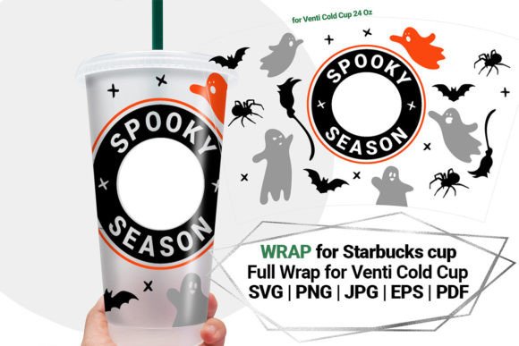 Halloween Wrap SVG for Starbucks Cup 24