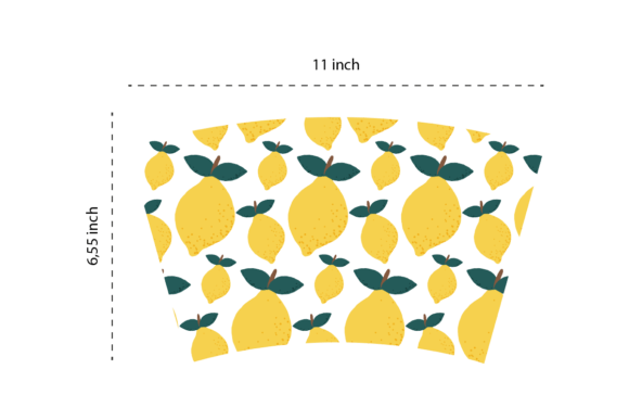 Lemon Pattern Cold Cup Wrap