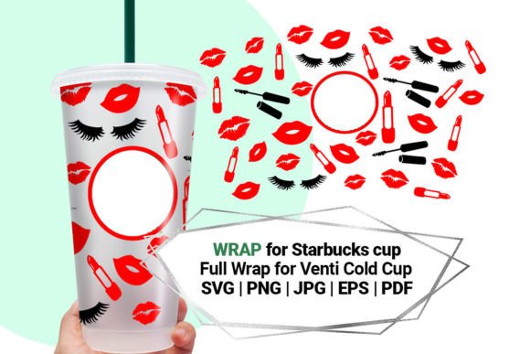 Make Up Wrap SVG for Starbucks Cup 24oz