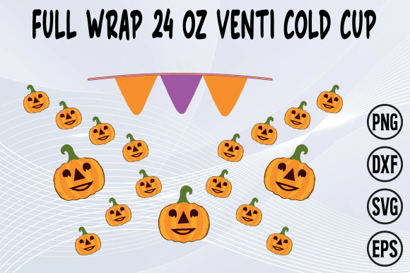Pumpkin Halloween Cold Cup 24oz