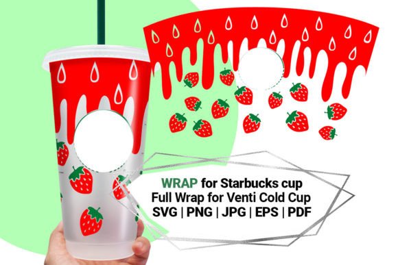 Strawberry for Starbucks Cold Cup 24 Oz